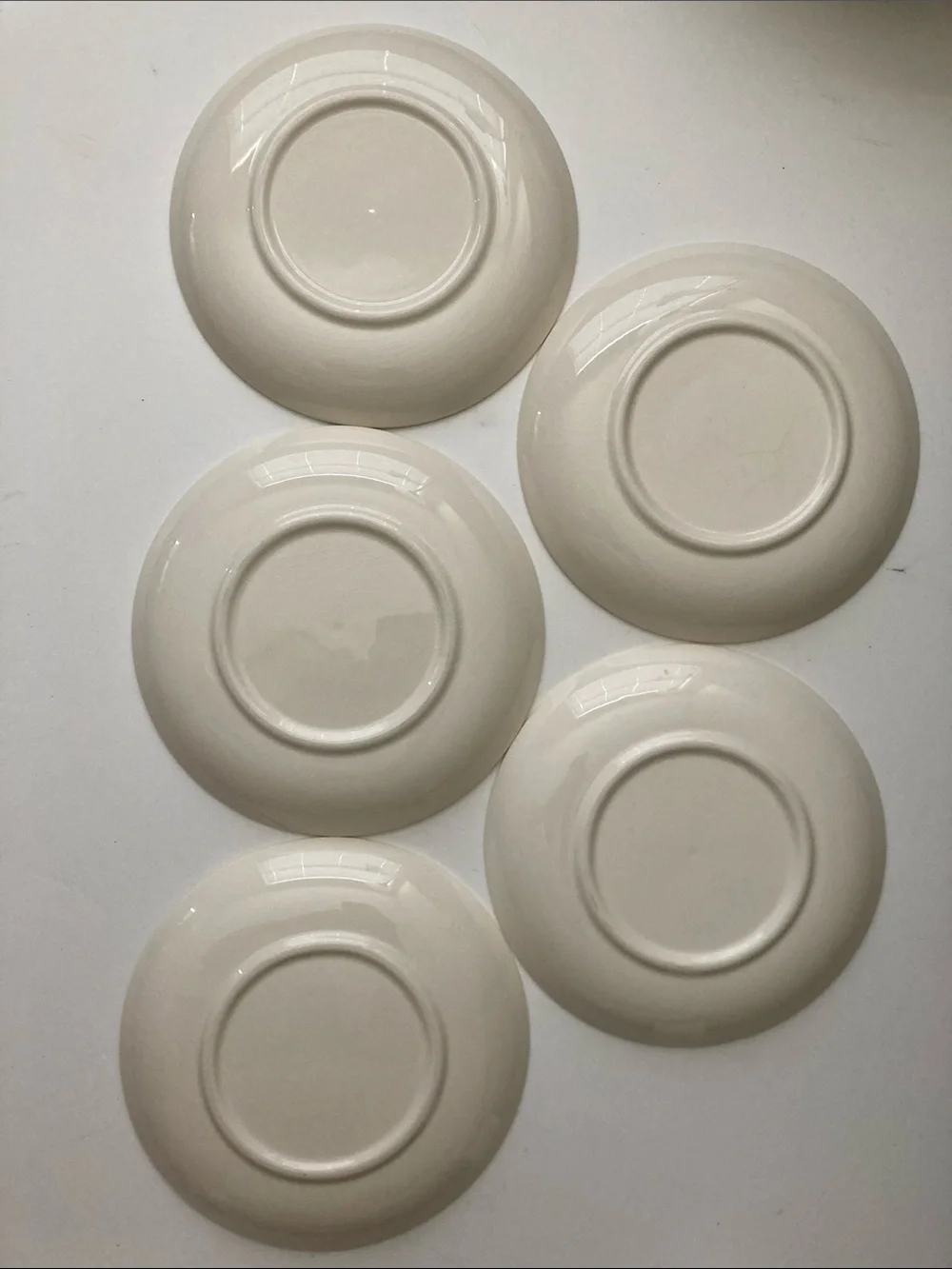 5 Vintage Steubenville Pottery Fairlane Pattern Round 7.25” Plate Floral Set Lot